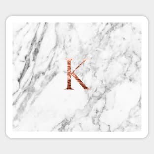 Monogram rose marble K Sticker